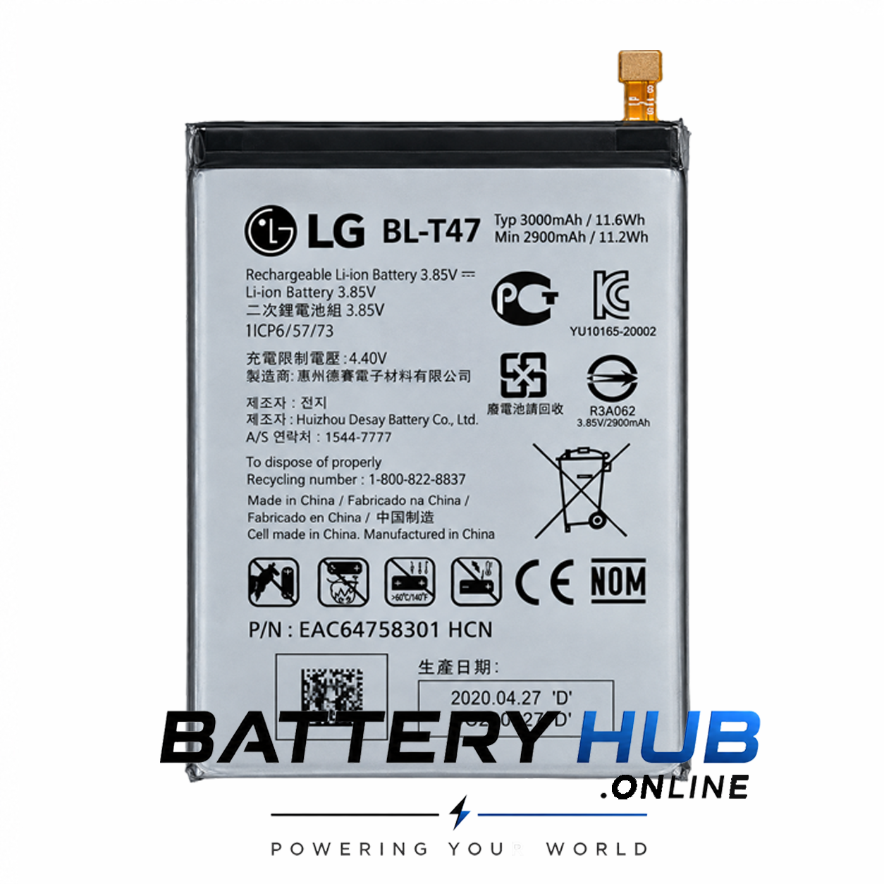 LG Velvet 4G Battery BL-T47 4000mAh Original Brand New