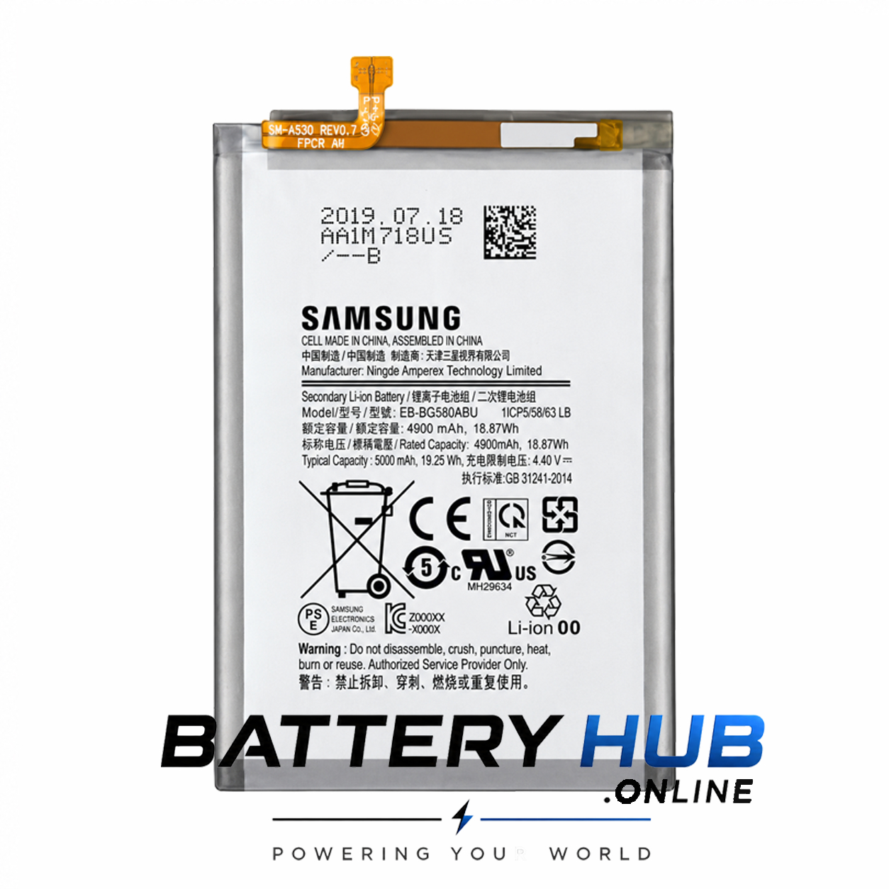 Samsung Galaxy A8 Star Battery EB-BG885ABU 3700mAh Original