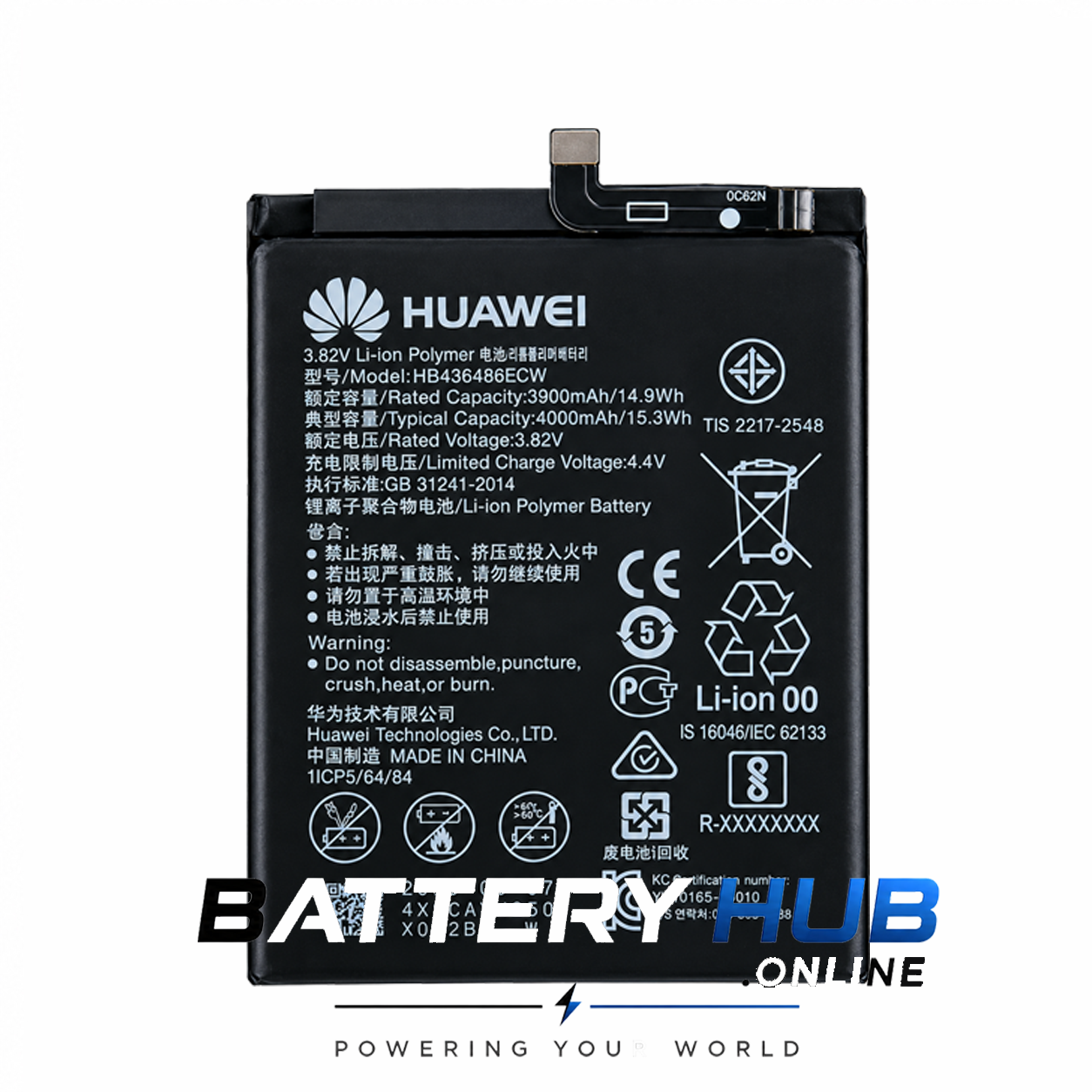 Original Huawei HB436486ECW Battery 4000mAh for Honor View 20