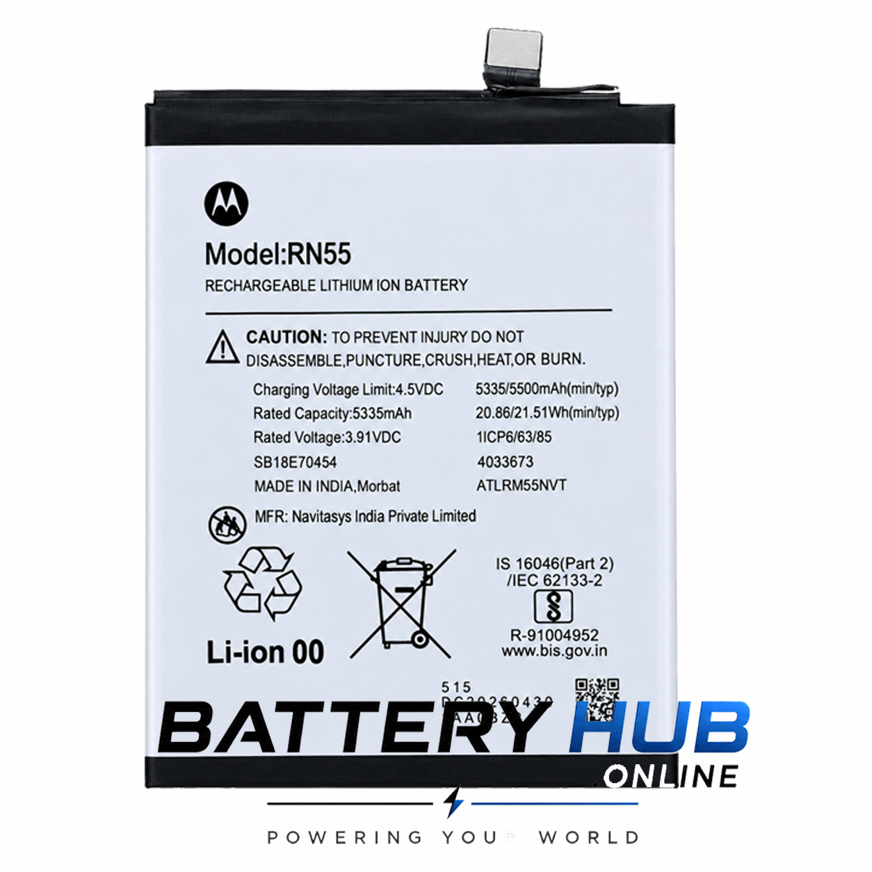 Motorola Edge 60s 5G Moto G96 5G Battery 5500mAh