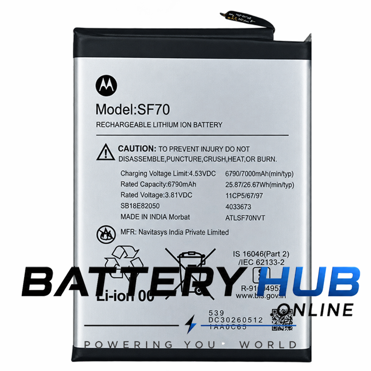 Moto G57 Power 5G Battery SF70 7000mAh